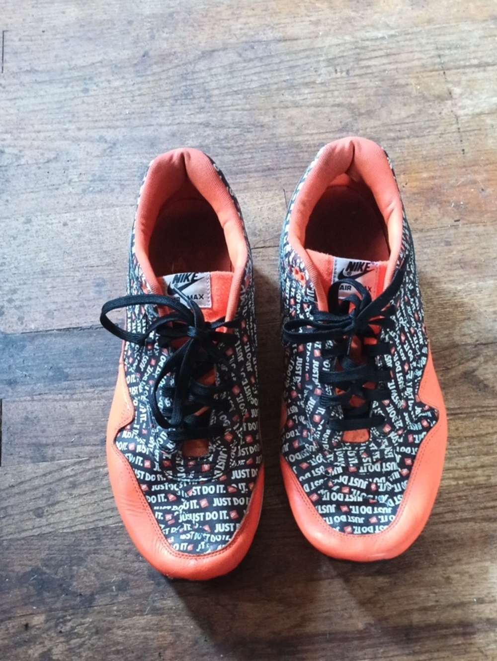 Air Max 1 Just Do It Pack Black Orange 30th Anniversary Shoes